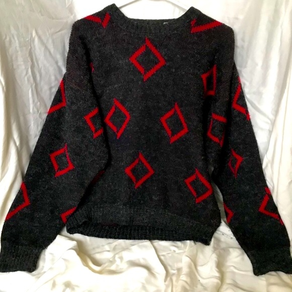 Vintage Crew Neck Grandpa Sweater Size Medium